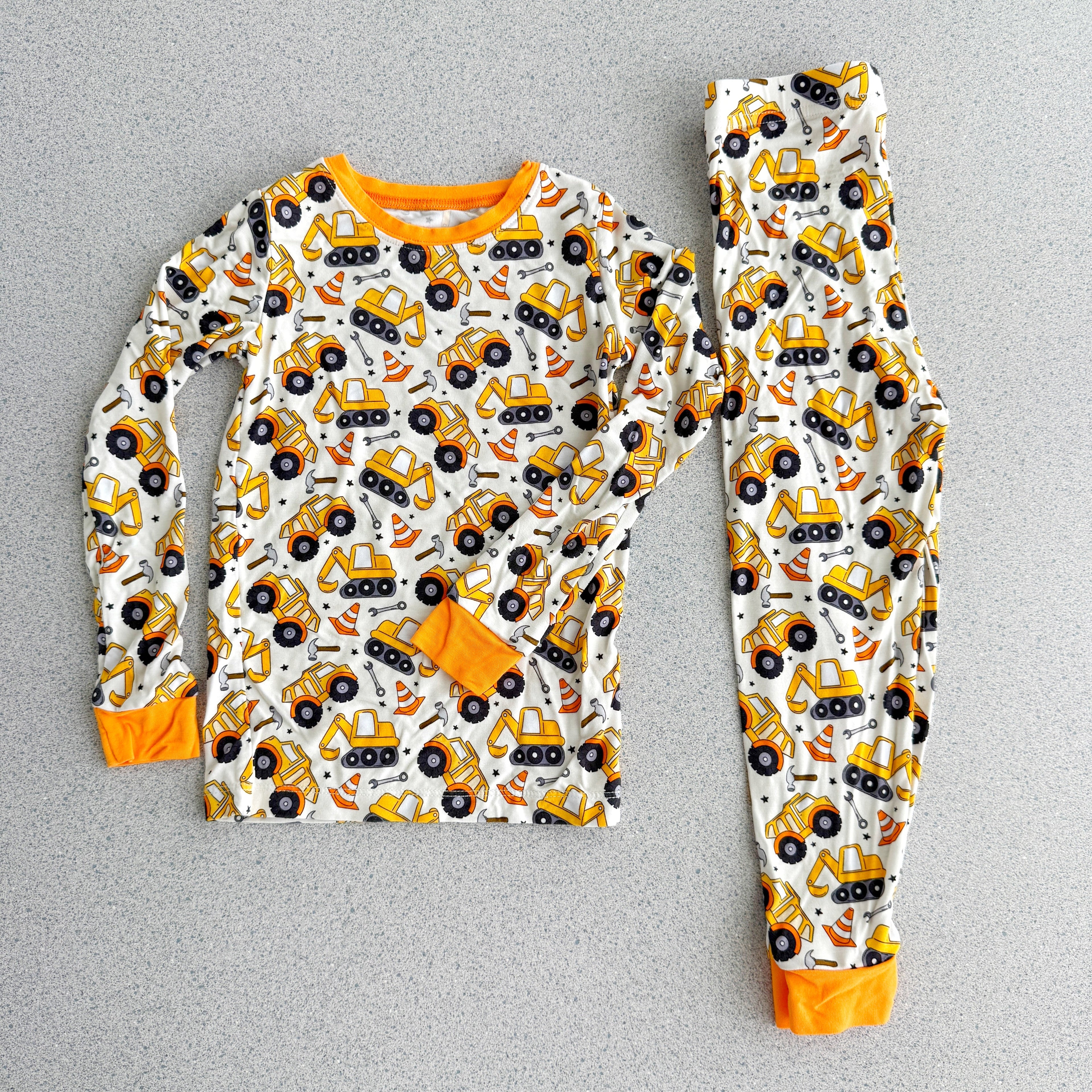 Construction Trucks Bamboo Pajamas