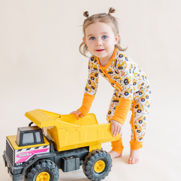 Construction Trucks Bamboo Pajamas
